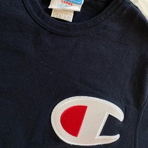 Champion shirt, Navy Blue Size: Large